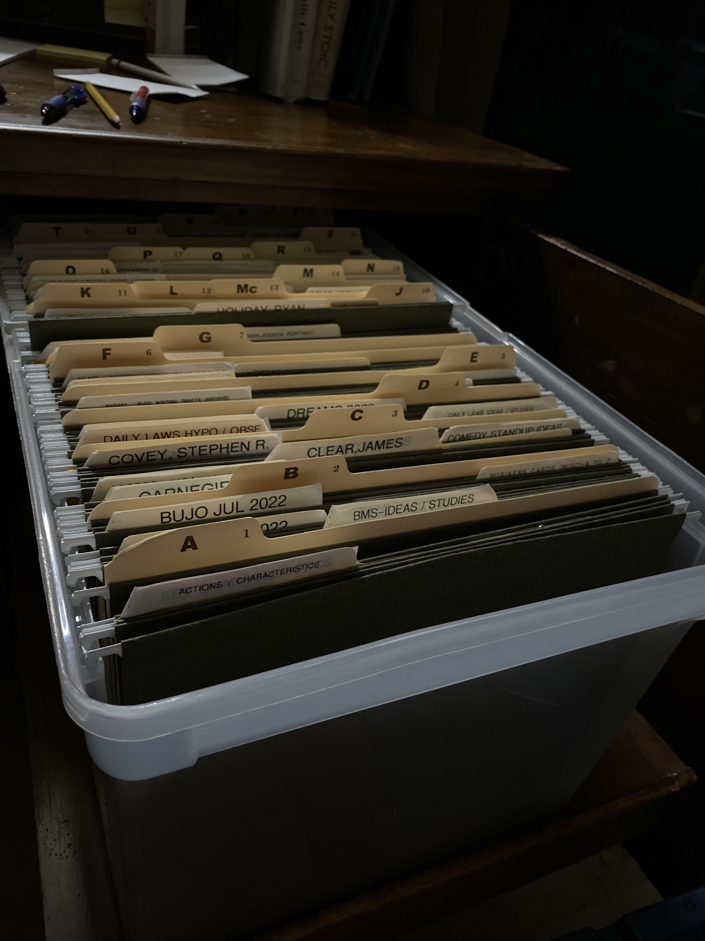 My office filing.